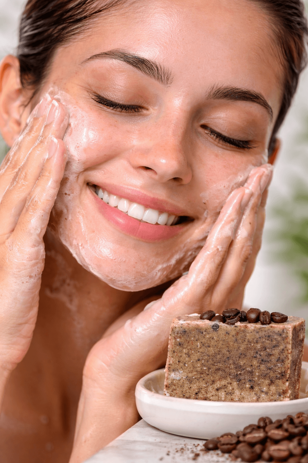 Jabón exfoliante de café - limpia y renueva la piel naturalmente