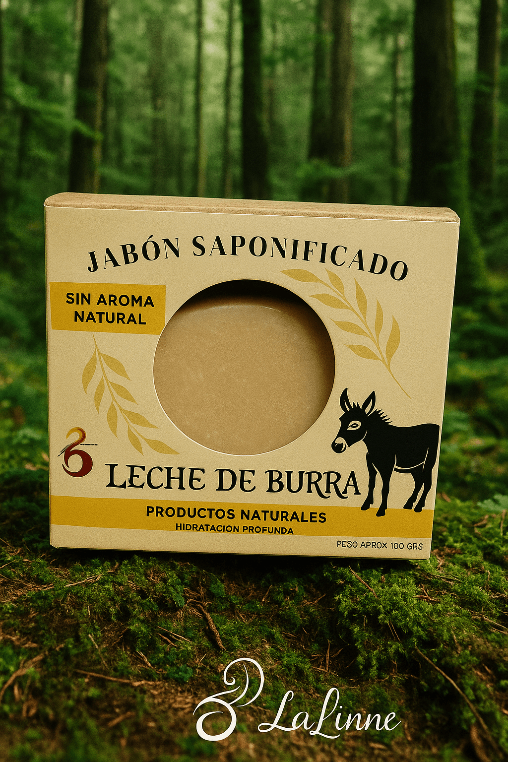 Jabón de leche de burra sin aroma - hidratación pura para piel sensible