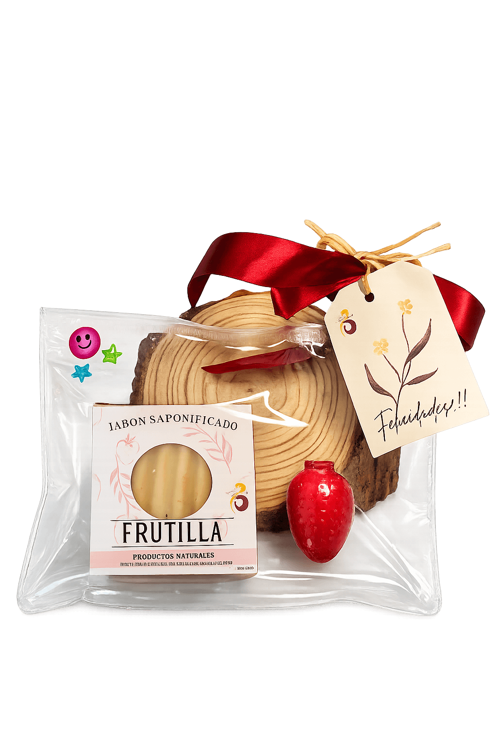 Pack labial frutilla + jabón  de pulpa de frutilla - hidratación y aroma natural