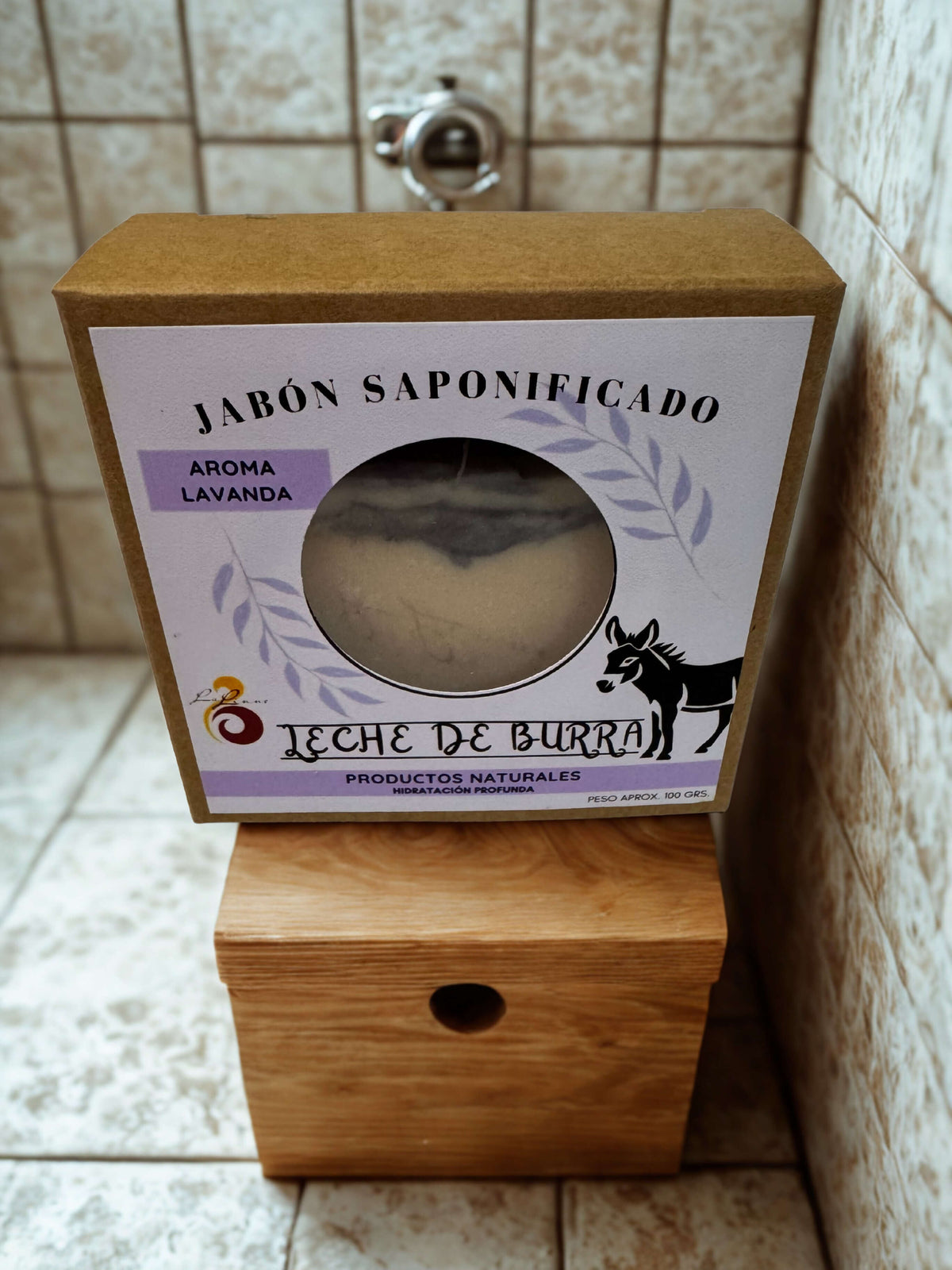 Jabón de leche de burra aroma lavanda - suavidad y relajación para la piel