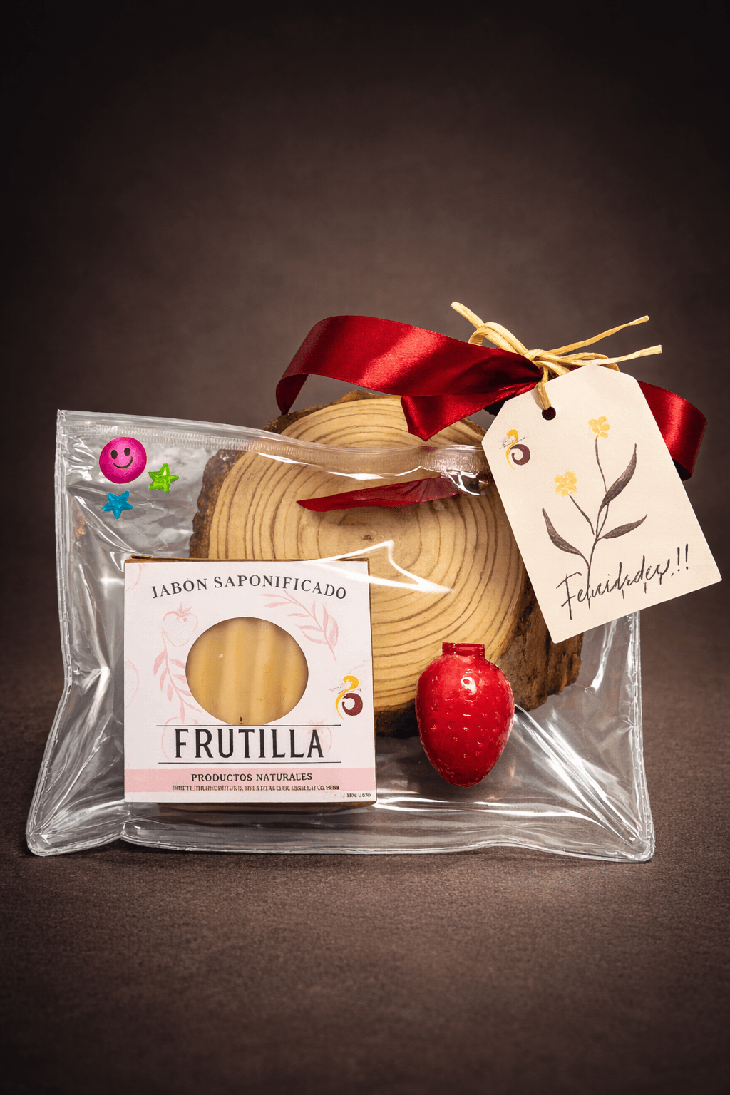 Pack labial frutilla + jabón  de pulpa de frutilla - hidratación y aroma natural