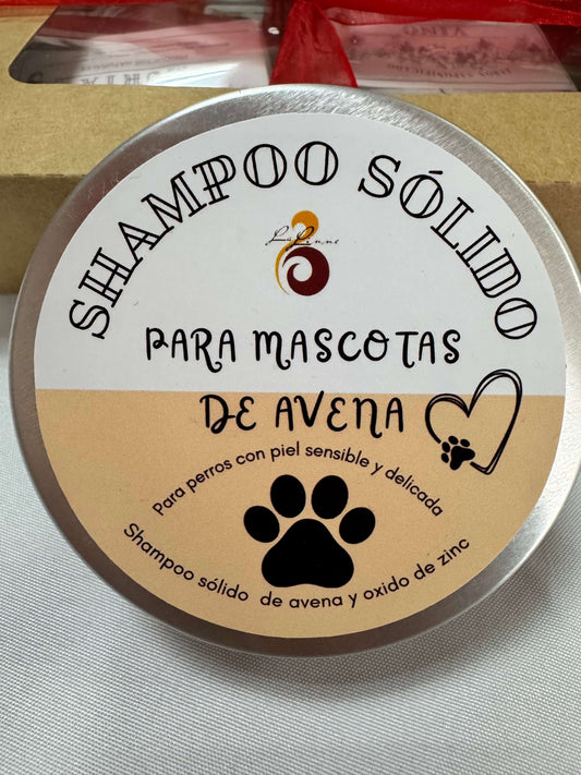 Shampoo sólido de avena para mascotas - limpieza suave para piel sensible