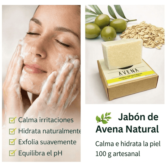 Jabón de avena natural - limpieza suave para piel sensible