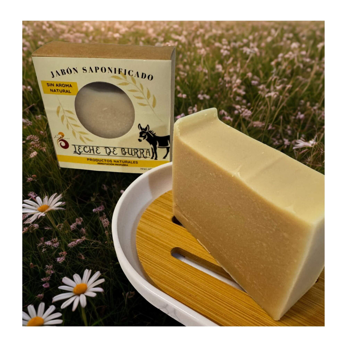 Jabón de leche de burra sin aroma - hidratación pura para piel sensible
