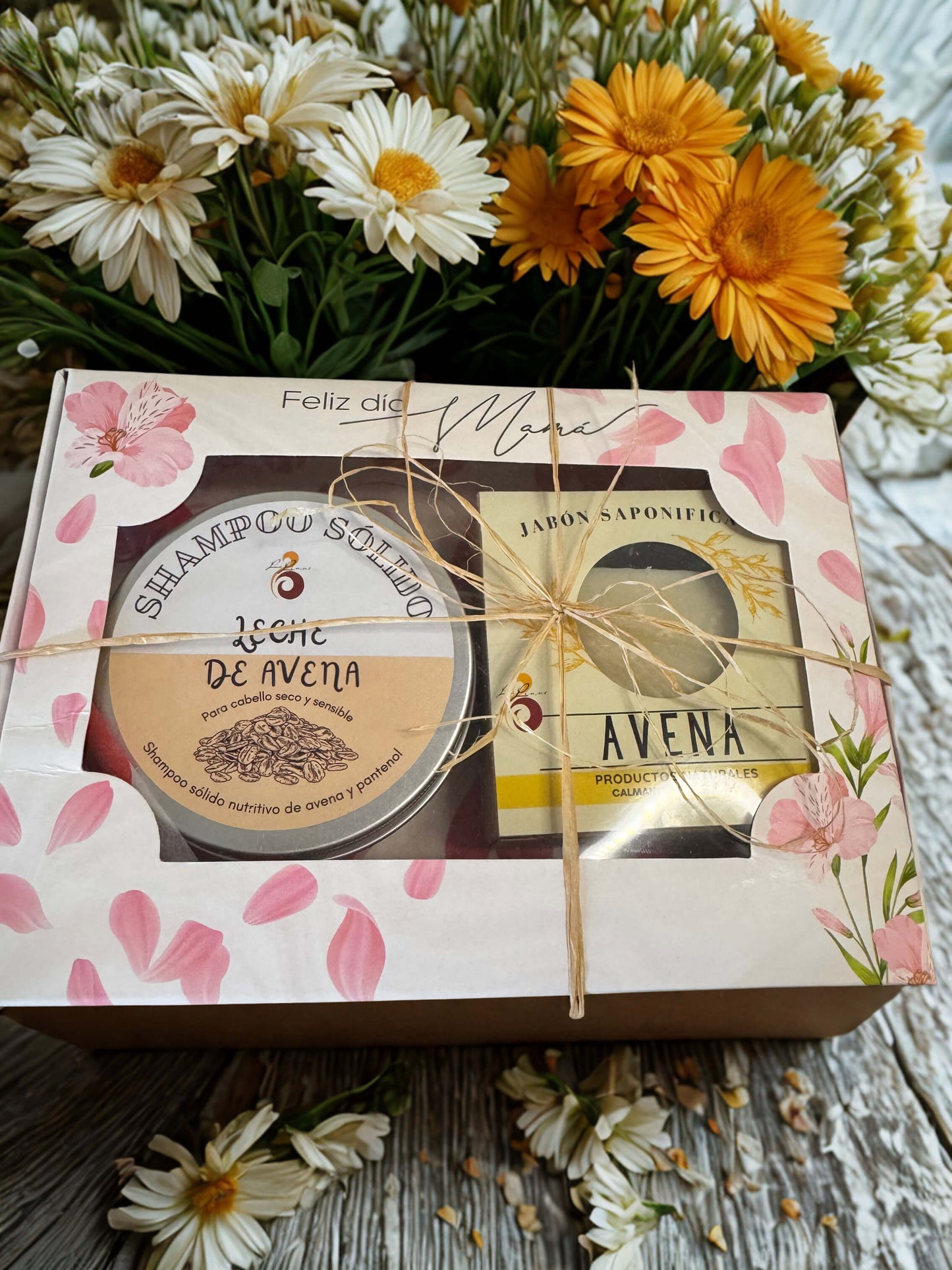 Pack regalo shampoo sólido y jabón de avena - cuidado capilar y piel sensible